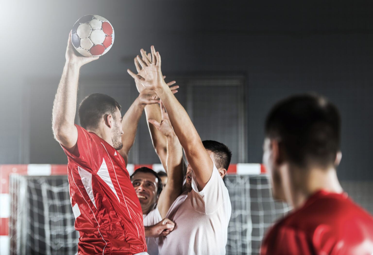 Handball tir et la défense